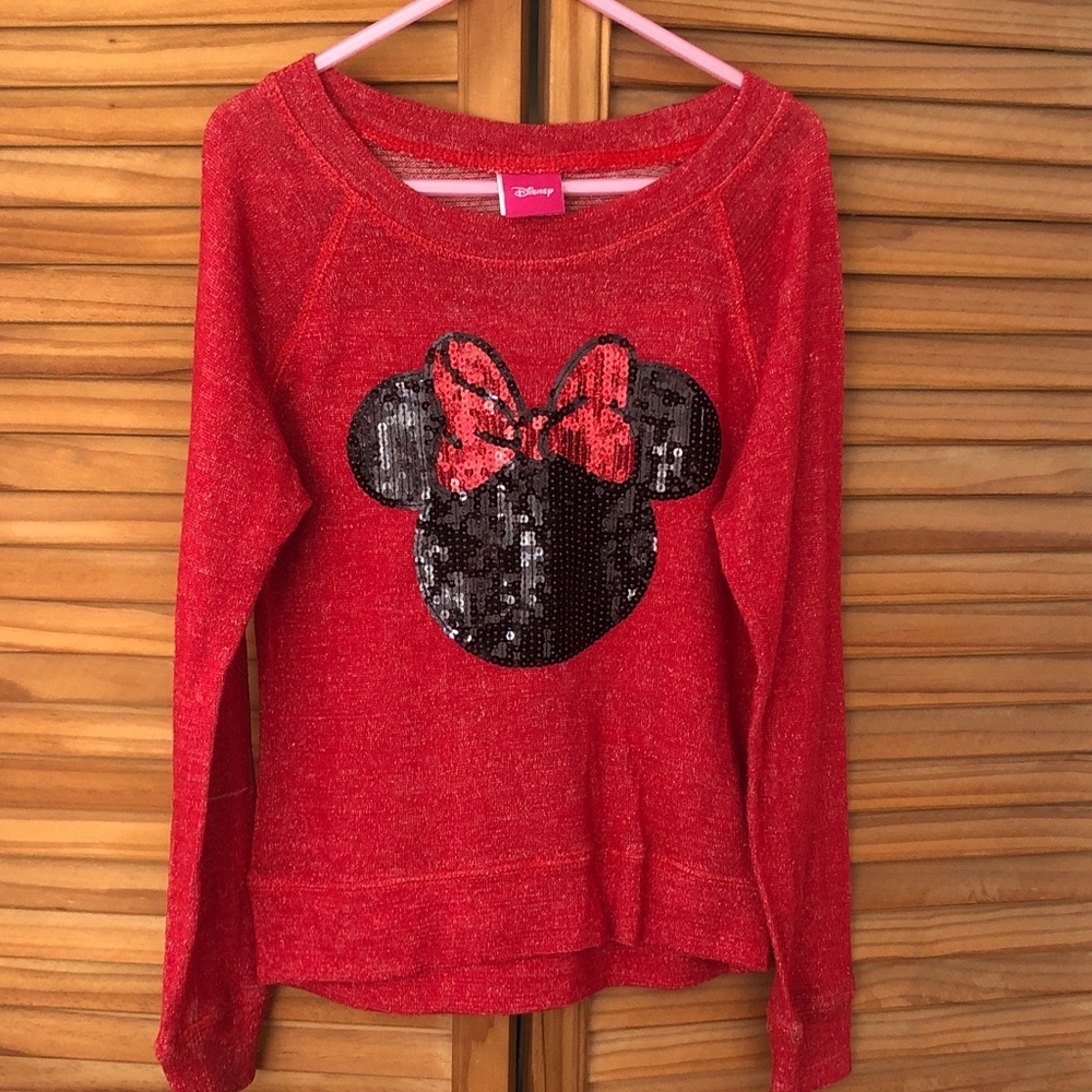 Disney Sparkling Red Minnie Mouse Top